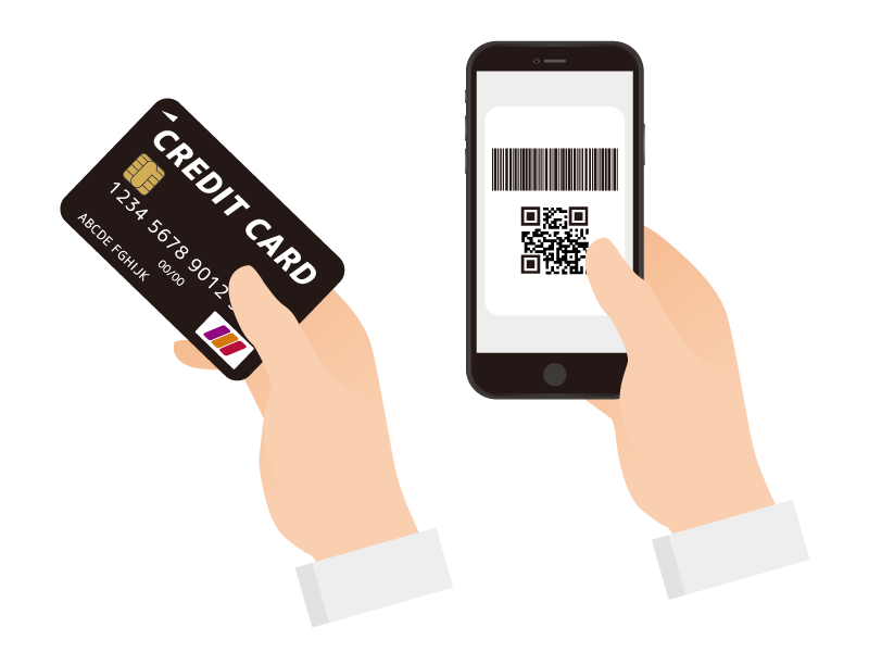 クレジットカード決済、コード決済、電子マネーなどのキャッシュレス決済をオプションで追加可能です。